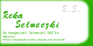 reka selmeczki business card